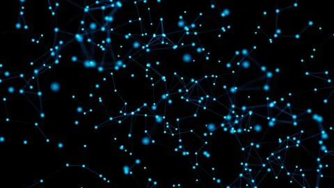Abstract background with connected dots. Digital backdrop Illustrazione stock