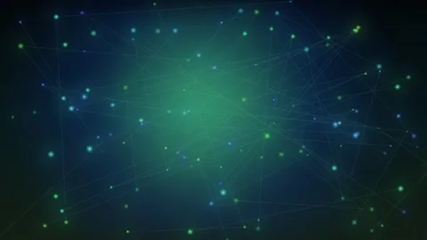 Abstract background with connected glowing dots and lines Stock Footage 337064384