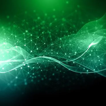 Abstract background with connecting dots and lines Stock Illustration