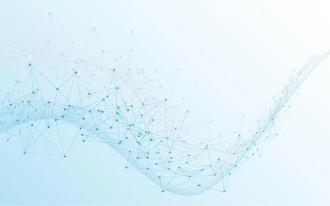 Abstract background connecting innovation dots and line communication concept Stock Illustration