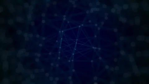 Abstract background connecting lines on a dark blue background Stock Footage 281846605