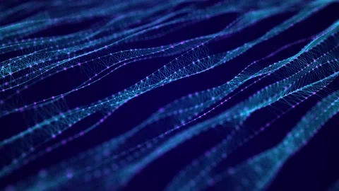 Abstract background with connection dots and lines. Science background with DNA. 스톡 동영상 147442050