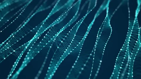 Abstract background with connection dots and lines. Science background with DNA. Stockbeeldmateriaal 147442051