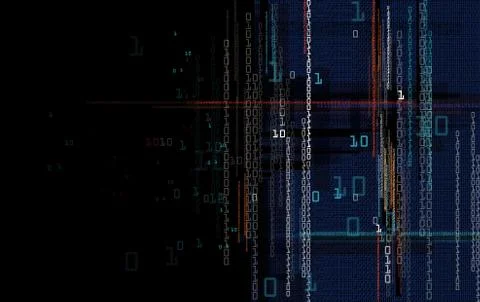 An abstract background consisting of binary numbers. イラスト素材