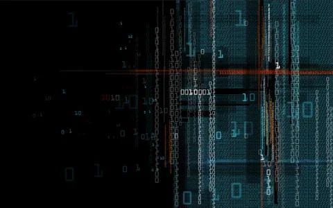 An abstract background consisting of binary numbers. Stock Illustration