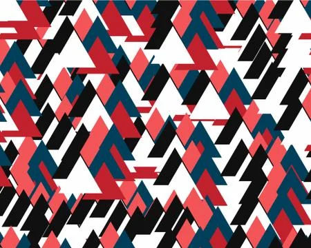 Abstract background consisting of many colored triangles Stock Illustration