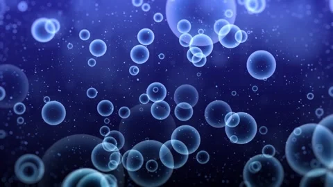 Abstract background consisting of many glowing blue circles of various sizes Vídeos de archivo 297113464