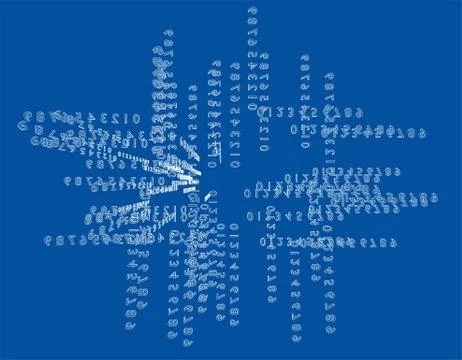 Abstract background consisting of numbers Illustrazione stock