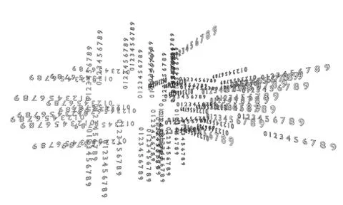 Abstract background consisting of numbers イラスト素材