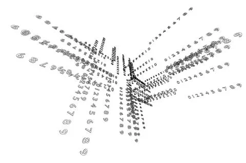 Abstract background consisting of numbers Stockillustratie