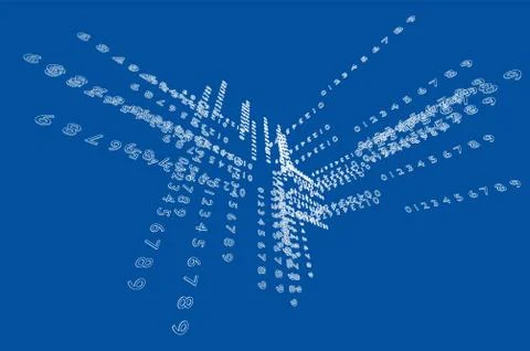 Abstract background consisting of numbers Illustrazione stock