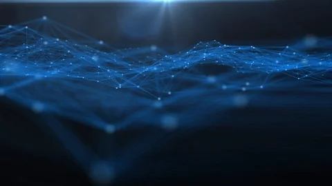 Abstract background consisting of points and lines Stock Footage 112642491