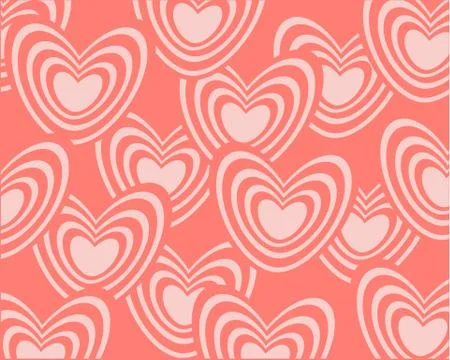 Abstract background consisting of set of hearts Illustrazione stock