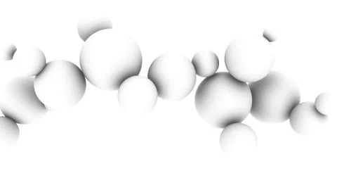 Abstract background consisting of spheres.3d render Stock Illustration