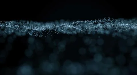 Abstract background consisting of waves and particles Foto stock