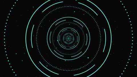 The abstract background consists of concentric circles Vídeos de archivo 295262748