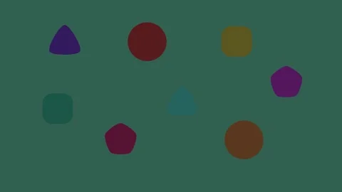 Abstract background consists of floating geometric shapes Stock Footage 314042933