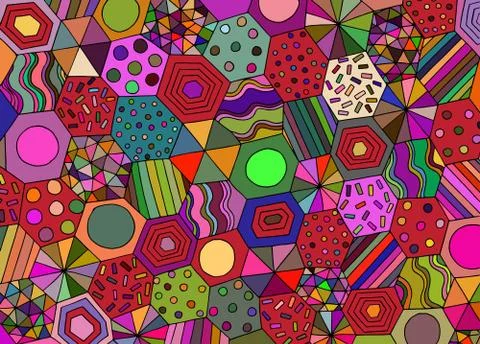 The abstract background consists of geometric figures Stock Illustration