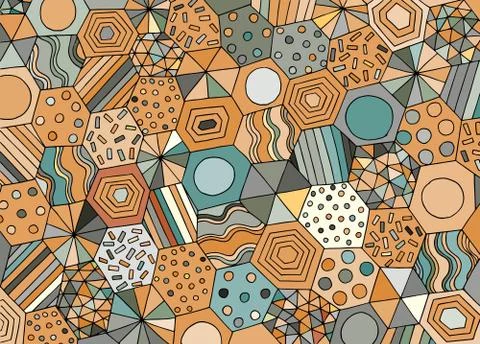 The abstract background consists of geometric figures Stock Illustration