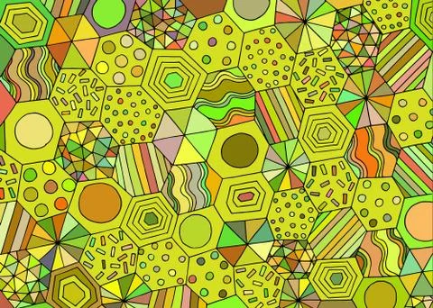 The abstract background consists of geometric figures Stock Illustration
