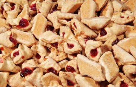Abstract background of cookies with jam Stock Photos