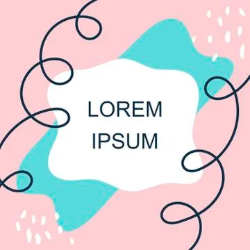 Abstract background with copy space for text. Colored intersecting spots and  Stock Illustration