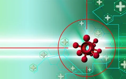 Abstract background coronavirus attack 3d. Danger bacterium. Simple vector Stock Illustration