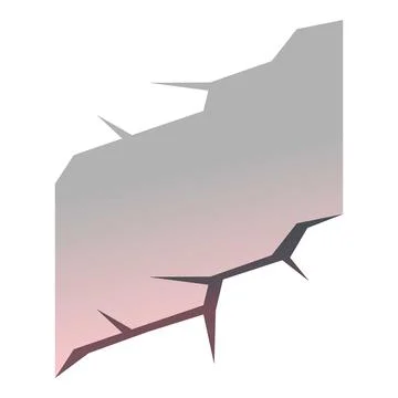 Abstract background with crack tearing through showing pink underneath Illustrazione stock