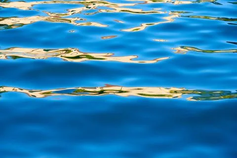 Abstract background created with a closeup of the waves of a water canal Фото