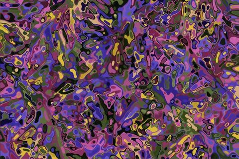 An abstract background created from irregular circular lines in many colors s Stock Illustration