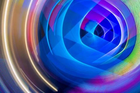 Abstract background created using a long exposure time and multicolored light Stock Illustration