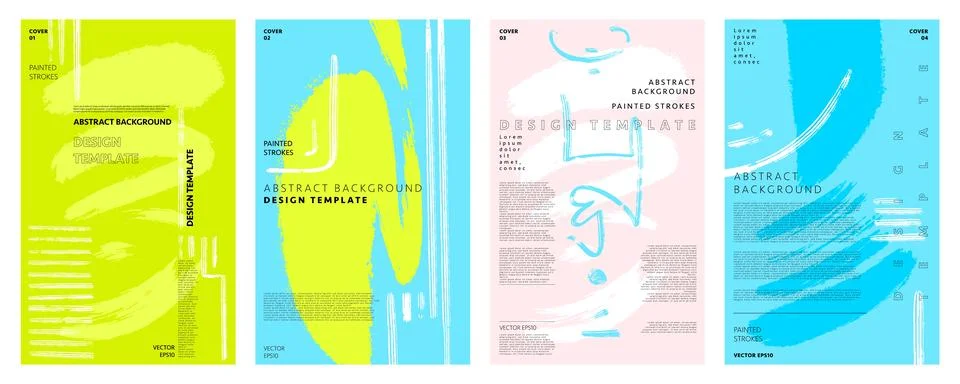 Abstract background creative cover set. Designs for posters, greeting card,.. Stock Illustration