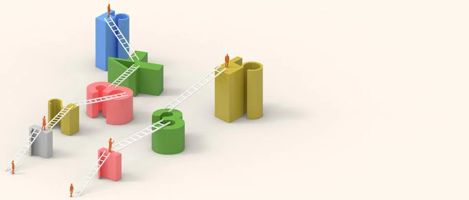 Abstract Background. Creative idea and Business concept. Business Success Stock Illustration