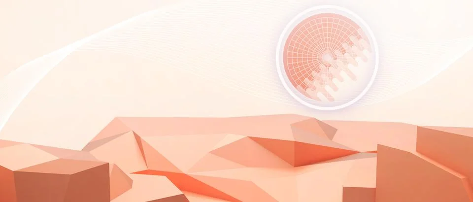 Abstract Background. Creative idea Metaverse Digital Landscape and mountain Stock Illustration