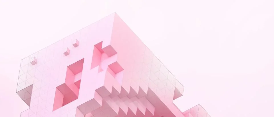 Abstract Background. Creative idea Paper Cut Futuristic Geometric shapes Minimal Stock Illustration