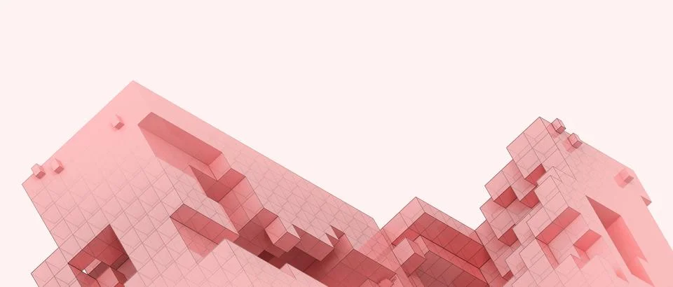 Abstract Background. Creative idea Paper Cut Futuristic Geometric shapes Minimal Stock Illustration