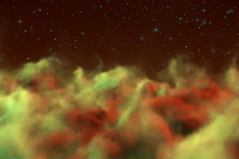 Abstract background creative illustration of mystical clouds concept with Stock Illustration