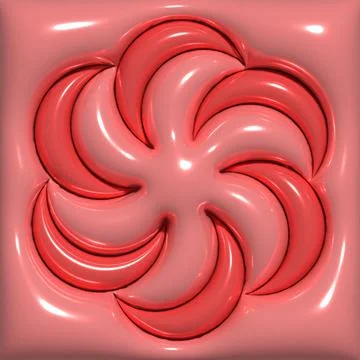 Abstract background with crescent moon, 3D rendering illustration Stock Photos