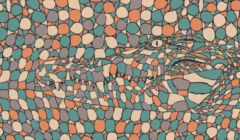 Abstract background Crocodile Stock-Illustration
