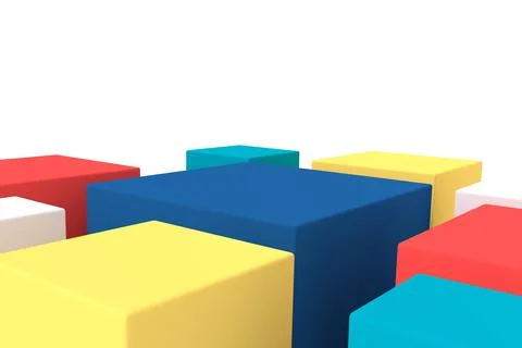 Abstract background of cube. 3D rendering. Stock Illustration