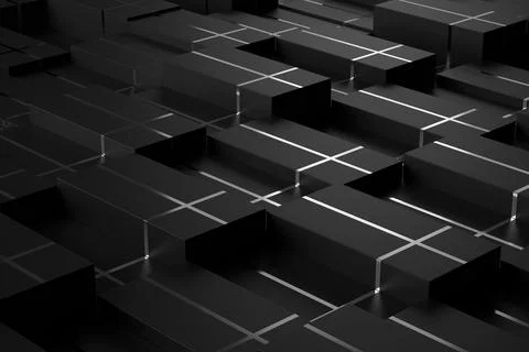 Abstract background of cube. 3D rendering. Stock Illustration