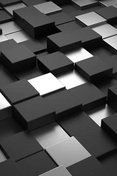 Abstract background of cube. 3D rendering. Stock Illustration