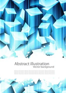 Abstract background with cube Stock Illustration