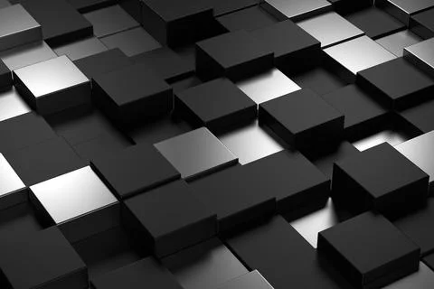 Abstract background of cube with luxury concepts. 3D rendering. Stock Illustration