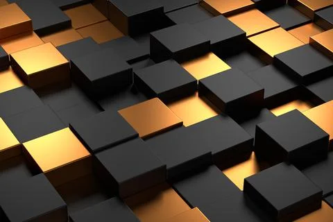 Abstract background of cube with luxury concepts. 3D rendering. Illustrazione stock