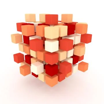 Abstract background of cubes. 3d rendering. Illustrazione stock