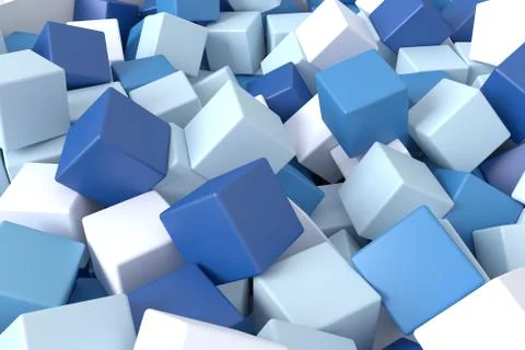 Abstract background of cubes. 3D rendering. Stock Illustration