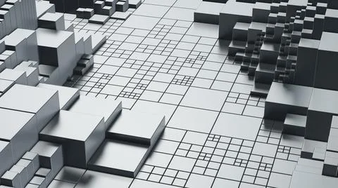 Abstract background of cubes. 3D rendering. 스톡 일러스트