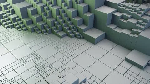 Abstract background of cubes. 3D rendering. 스톡 일러스트
