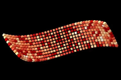 Abstract background of cubes. 3d rendering. 库存插图